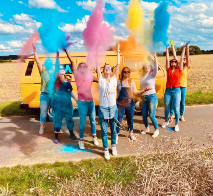 Fotografie JGA Holi Farben Marklohe